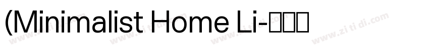 (Minimalist Home Li字体转换